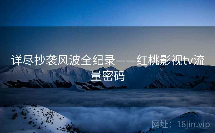 详尽抄袭风波全纪录——红桃影视tv流量密码