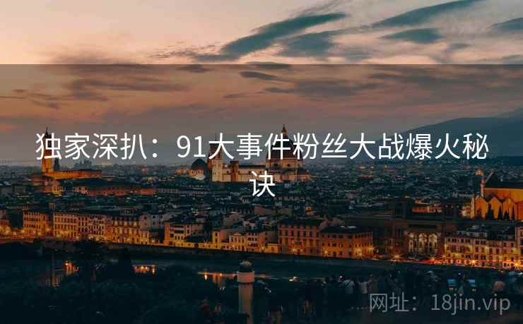独家深扒：91大事件粉丝大战爆火秘诀