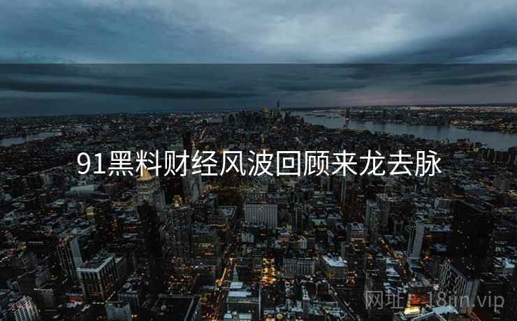 91黑料财经风波回顾来龙去脉