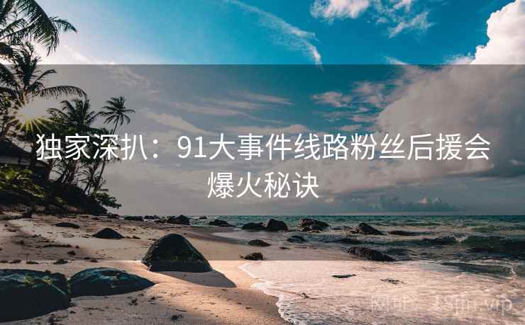 独家深扒：91大事件线路粉丝后援会爆火秘诀