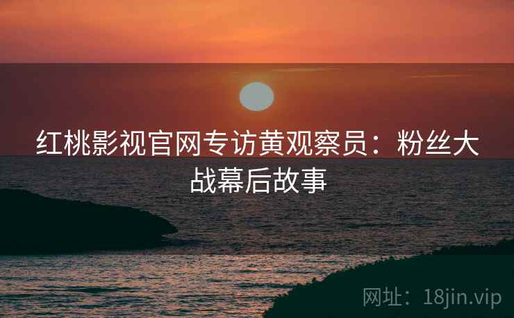 红桃影视官网专访黄观察员：粉丝大战幕后故事