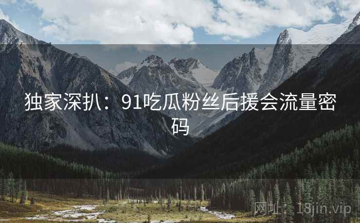 独家深扒：91吃瓜粉丝后援会流量密码